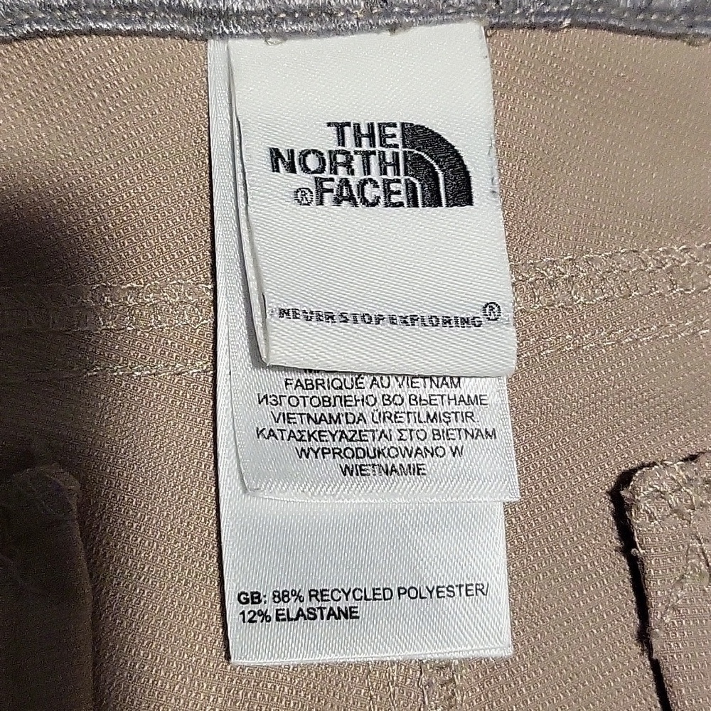 The North Face Tan Women's Polyester Elastane Zip Front 5 Pocket Shorts - Size 6 - Picture 9 of 11